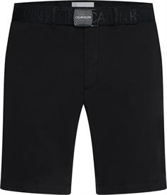 GARMENT DYE BELTED SHORTS ck black