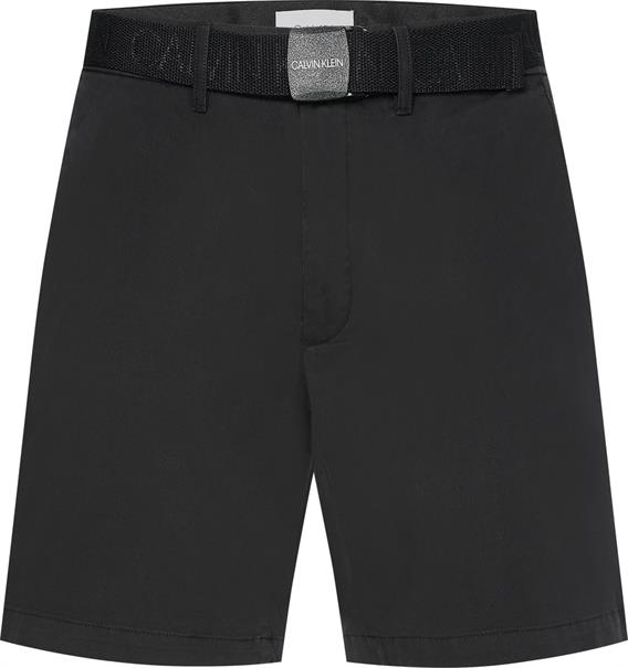 GARMENT DYE BELTED SHORTS ck black