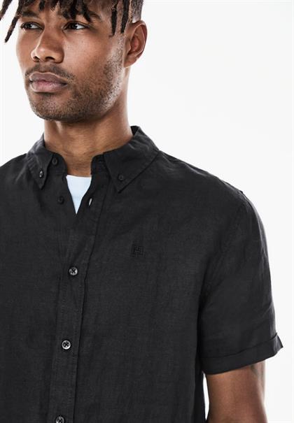 Garment dye Leinenhemd black