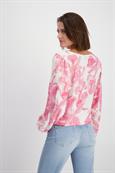 Geblümte Bluse pink smoothie gemustert
