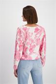 Geblümte Bluse pink smoothie gemustert