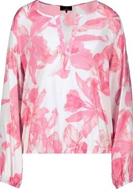 Geblümte Bluse pink smoothie gemustert