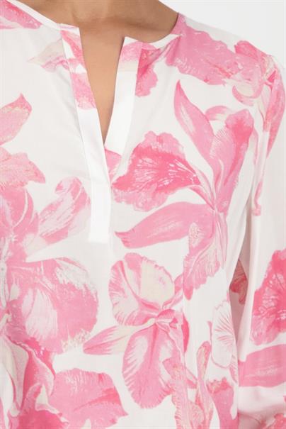 Geblümte Bluse pink smoothie gemustert