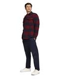 Gefütterte Hemdjacke mit Brusttaschen burgundy navy big vichy check