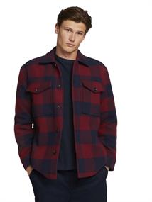 Gefütterte Hemdjacke mit Brusttaschen burgundy navy big vichy check
