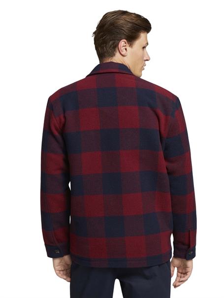 Gefütterte Hemdjacke mit Brusttaschen burgundy navy big vichy check