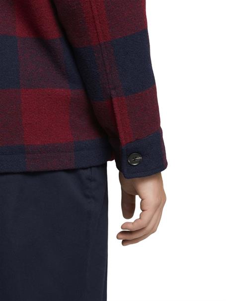 Gefütterte Hemdjacke mit Brusttaschen burgundy navy big vichy check