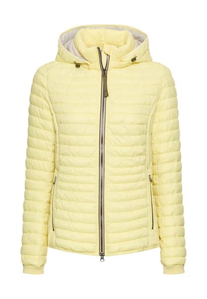 Gefütterte Jacke mit abnehmbarer Kapuze lemon
