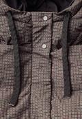Gefütterte Jacke mit Kapuze und Print auburn brown