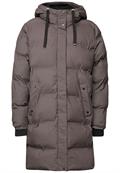Gefütterte Jacke mit Kapuze und Print auburn brown