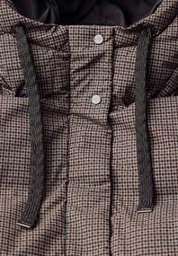 Gefütterte Jacke mit Kapuze und Print auburn brown