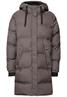 Gefütterte Jacke mit Kapuze und Print auburn brown