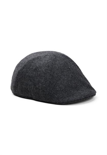 Gefütterte Schirmmütze aus Wollgemisch gunmetal