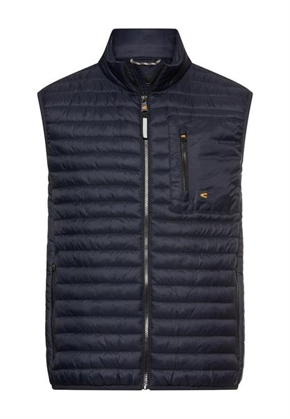 Gefütterte Steppweste mit Reißverschlusstaschen dark navy