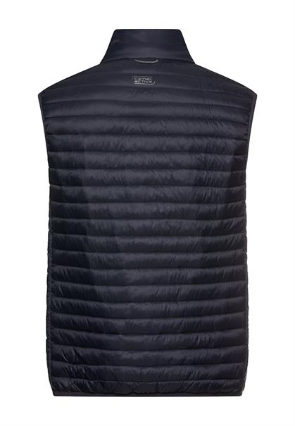 Gefütterte Steppweste mit Reißverschlusstaschen dark navy