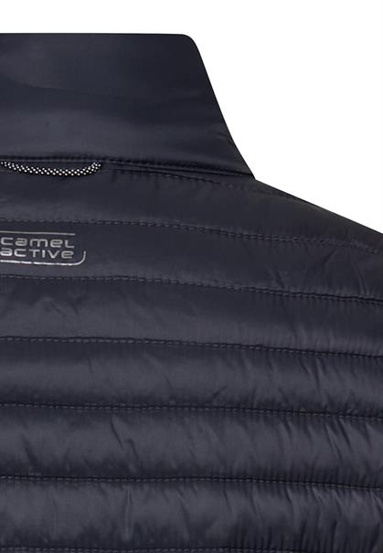 Gefütterte Steppweste mit Reißverschlusstaschen dark navy