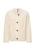 Gefütterter Cordblazer mit Wattierung pearl