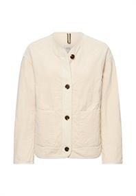 Gefütterter Cordblazer mit Wattierung pearl