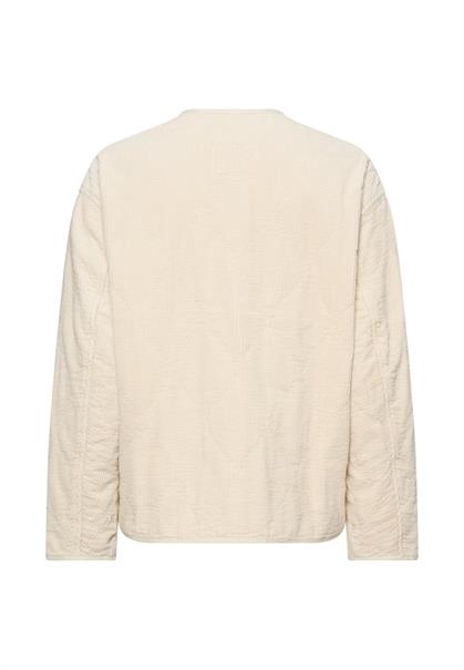 Gefütterter Cordblazer mit Wattierung pearl