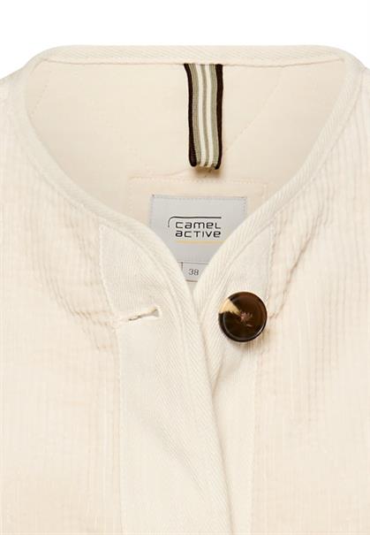 Gefütterter Cordblazer mit Wattierung pearl