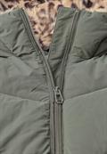 Gefütterter Parka mit Leo-Fake-Fur somber green