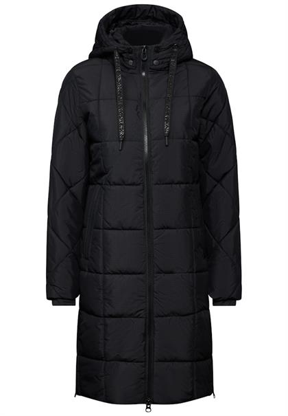 Gefütterter Steppmantel black
