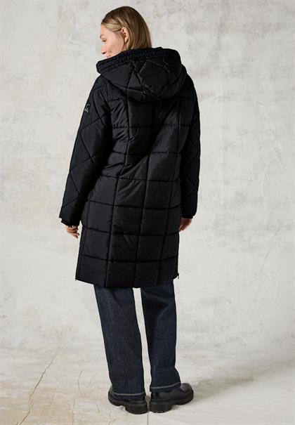 Gefütterter Steppmantel black