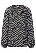 Gemusterte Bluse cool vintage green