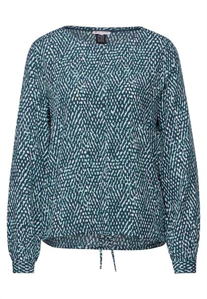 Gemusterte Bluse cool vintage green