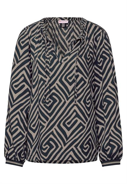 Gemusterte Bluse cool vintage green