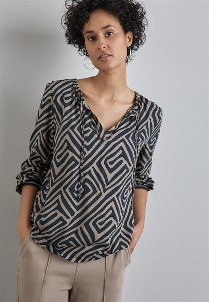 Gemusterte Bluse cool vintage green