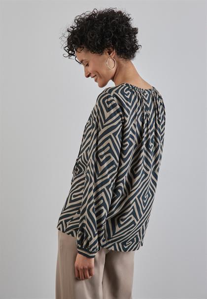 Gemusterte Bluse cool vintage green