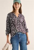 Gemusterte Bluse eggplant red