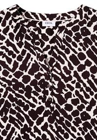 Gemusterte Bluse eggplant red