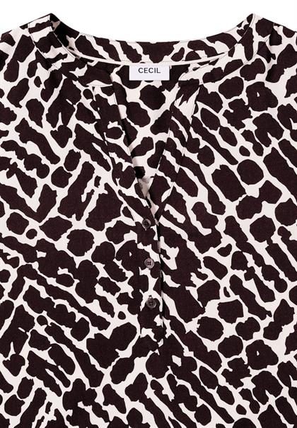 Gemusterte Bluse eggplant red