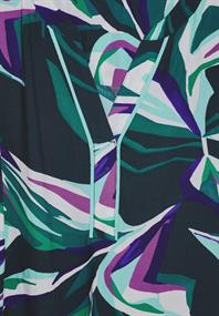 Gemusterte Bluse fir green