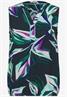 Gemusterte Bluse fir green