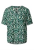 Gemusterte Bluse hunter green
