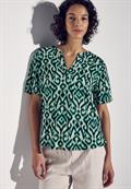 Gemusterte Bluse hunter green