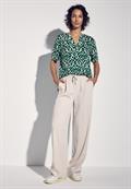 Gemusterte Bluse hunter green