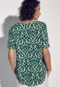Gemusterte Bluse hunter green