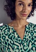 Gemusterte Bluse hunter green