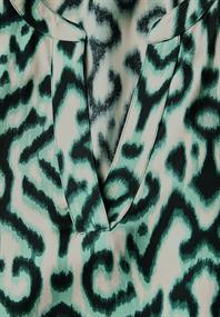 Gemusterte Bluse hunter green