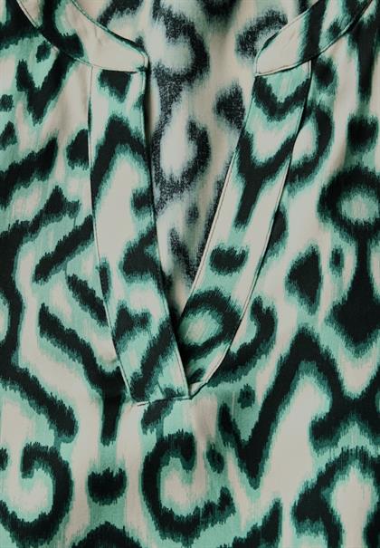 Gemusterte Bluse hunter green