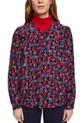 Gemusterte Bluse mit Bindedetail pink