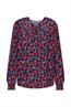 Gemusterte Bluse mit Bindedetail pink