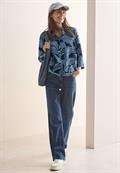 Gemusterte Bluse universal blue