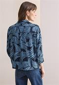 Gemusterte Bluse universal blue