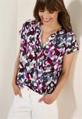 Gemusterte Bluse vanilla white