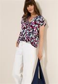 Gemusterte Bluse vanilla white
